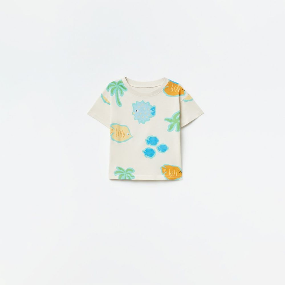 Polo Bebo Sfera Estampado Playa Beige Oechsle Oechsle