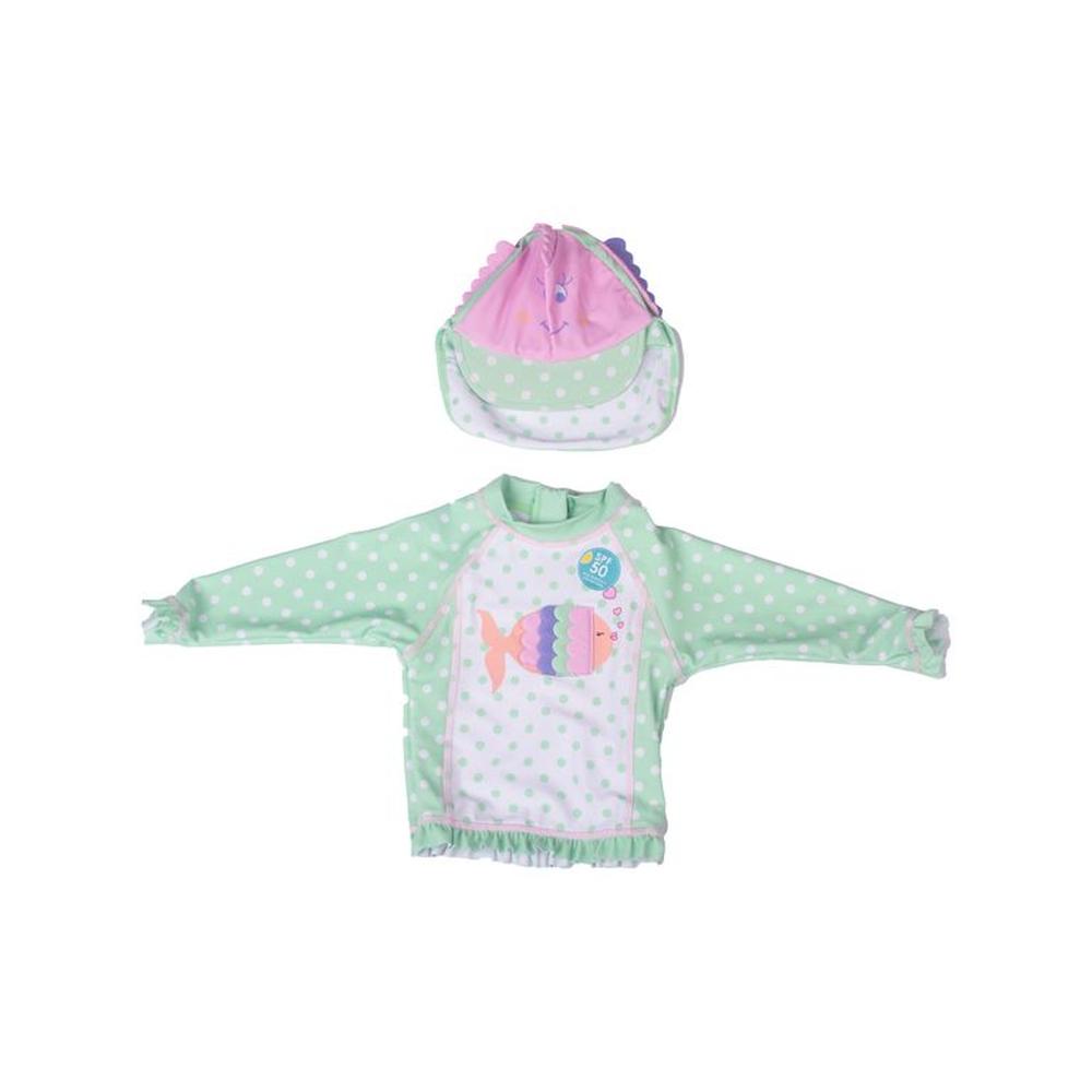 Set Polo de baño Bebe Niña PVW845VER 24M Verde Set Polo de baño Bebe Niña PVW845VER 24M Verde