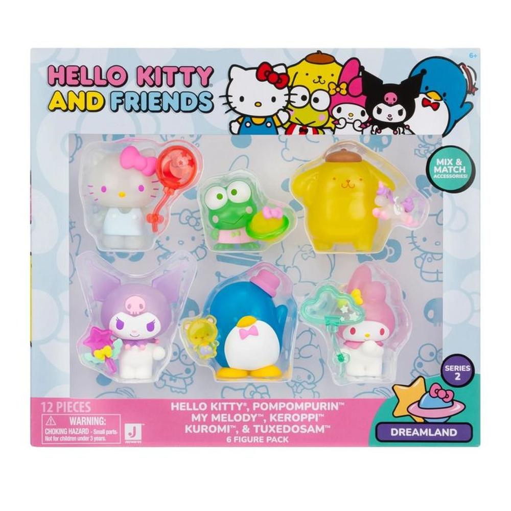 Pack x 6 Figuras Hello Kitty y Amigos Dreamland multicolor Pack x 6 Figuras Hello Kitty y Amigos Dreamland multicolor