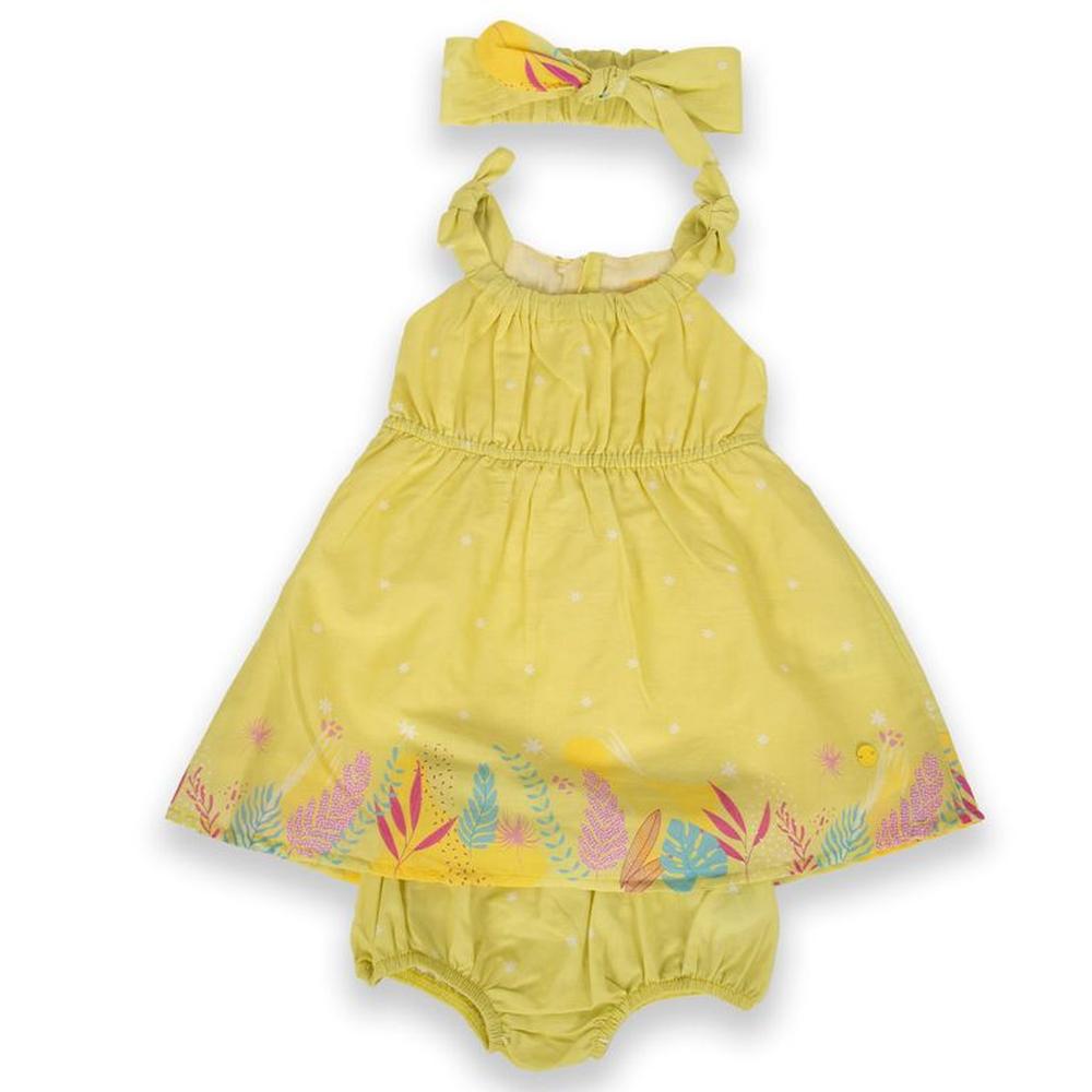 Vestido Bebe Niña PVA824-24AMA 4 Amarillo Vestido Bebe Niña PVA824-24AMA 4 Amarillo