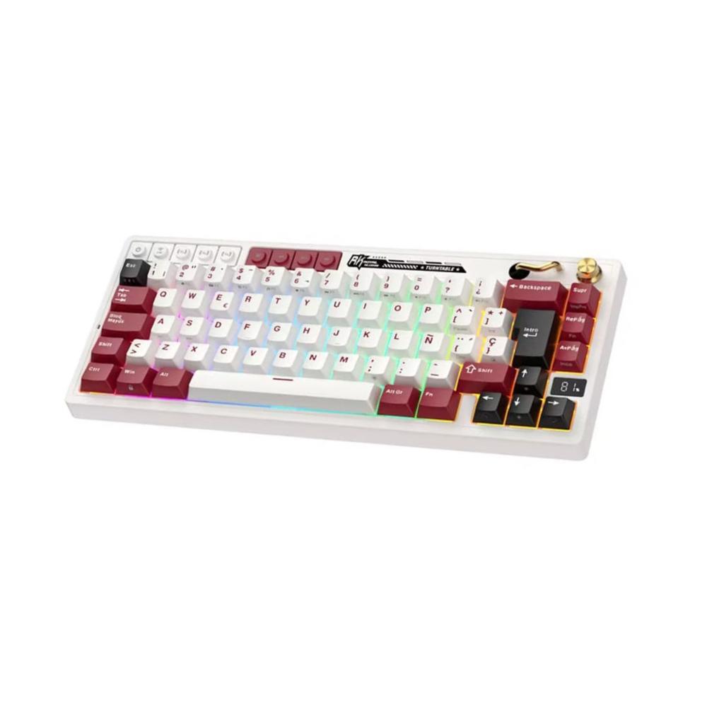 Teclado Royal Kludge M65 Wireless 65% Famicom Switch Cream Teclado Royal Kludge M65 Wireless 65% Famicom Switch Cream