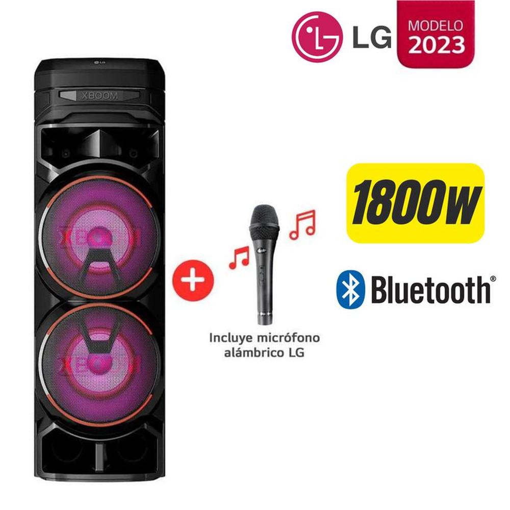 TORRE DE SONIDO XBOOM LG RNC9 CON MICROFONO INCLUIDO NEGRO