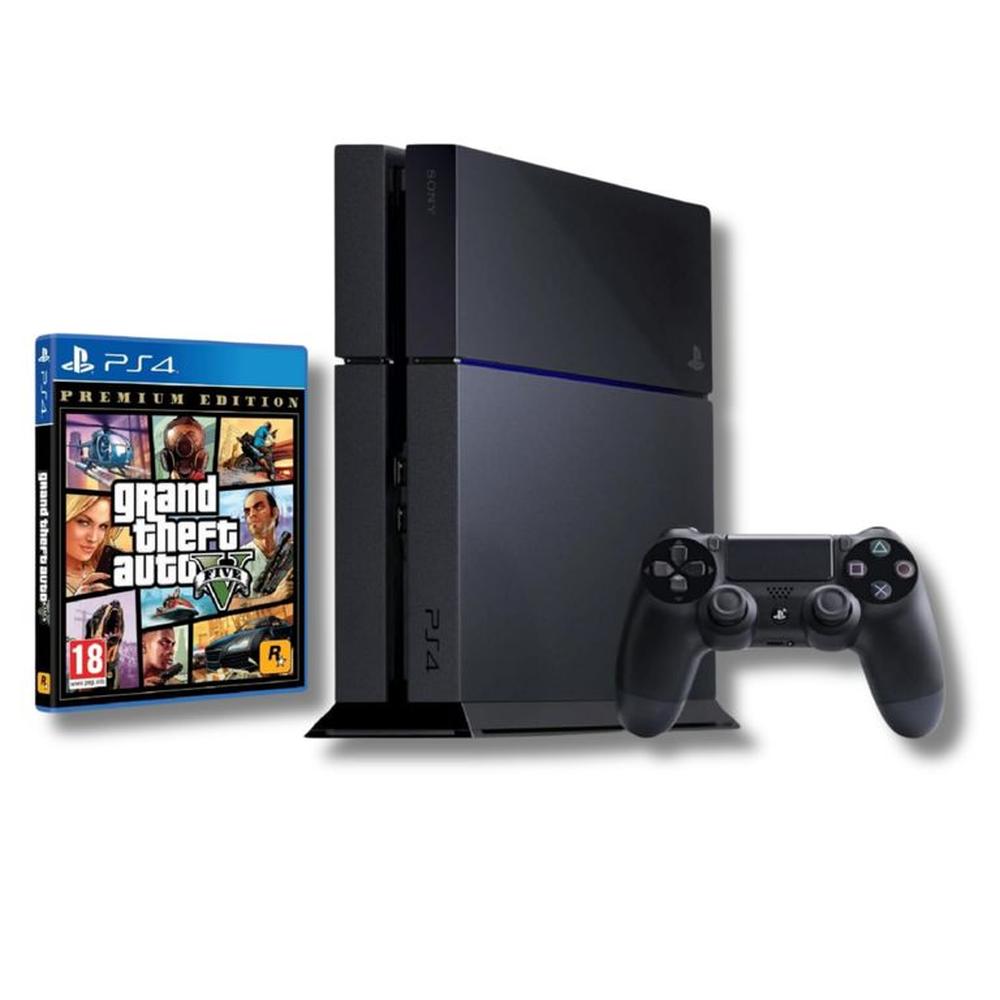 Consola Ps4 FAT 500 GB Negro - Play Station 4 + GTAV.