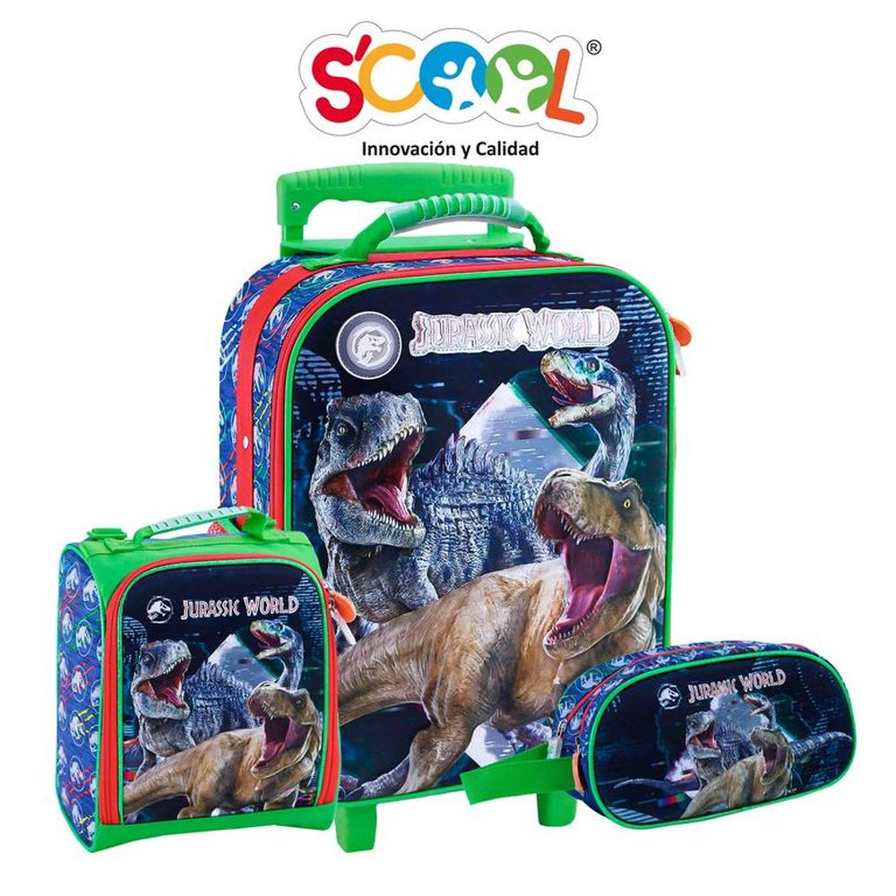 SET MALETA OFICIO EVA 3D SATIN JURASSIC 804570