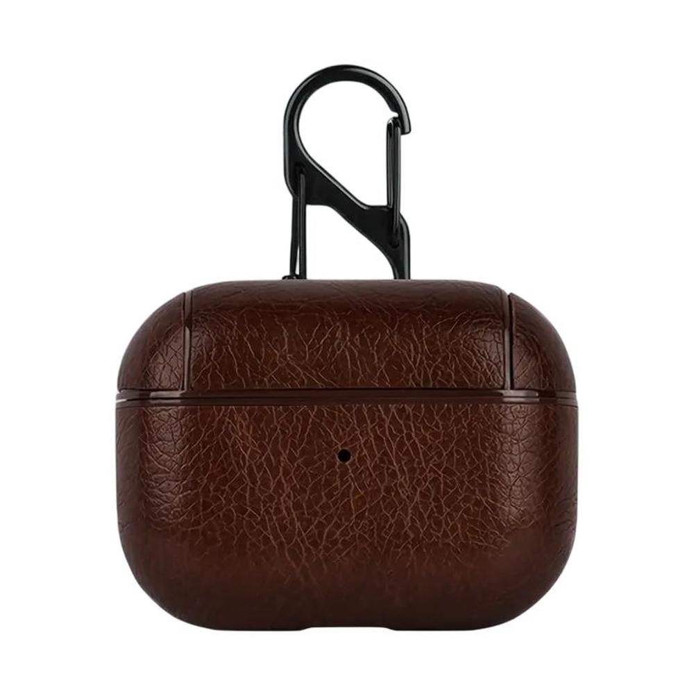 Funda de auriculares de cuero sintético Marrón para Airpods Pro