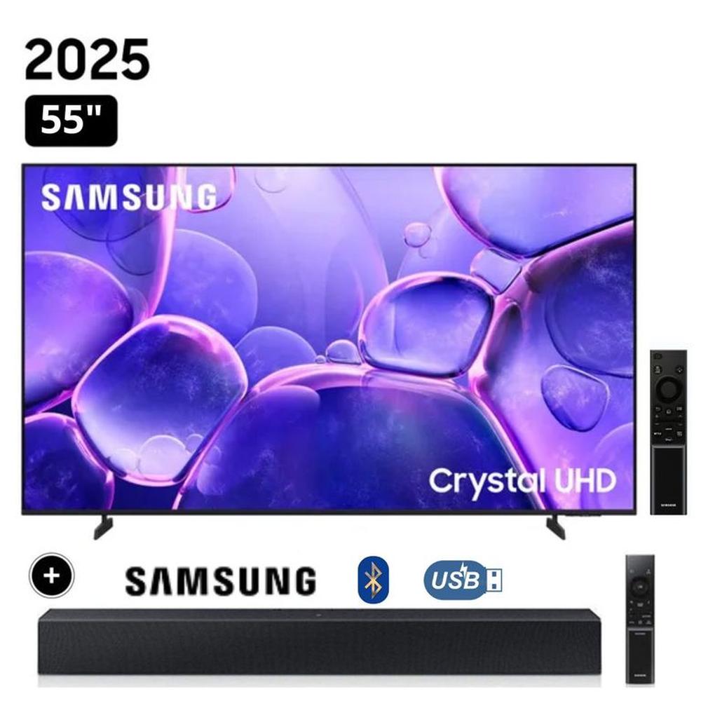 Televisor Samsung Smart TV 55 Crystal UHD 4K UN55U8000FGXPE + Soundbar HW-B400