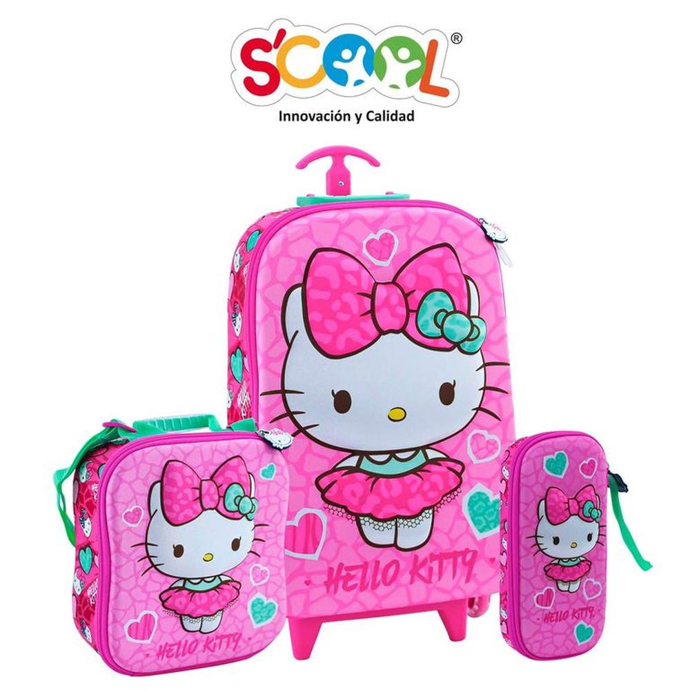 MOCHILA MALETA ESCALADORA CON 6 RUEDAS HELLO KITTY 804373