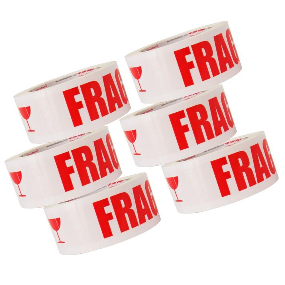 Cinta de Embalaje Frágil + Copa 2"" x 110 Yds - Pack x 6