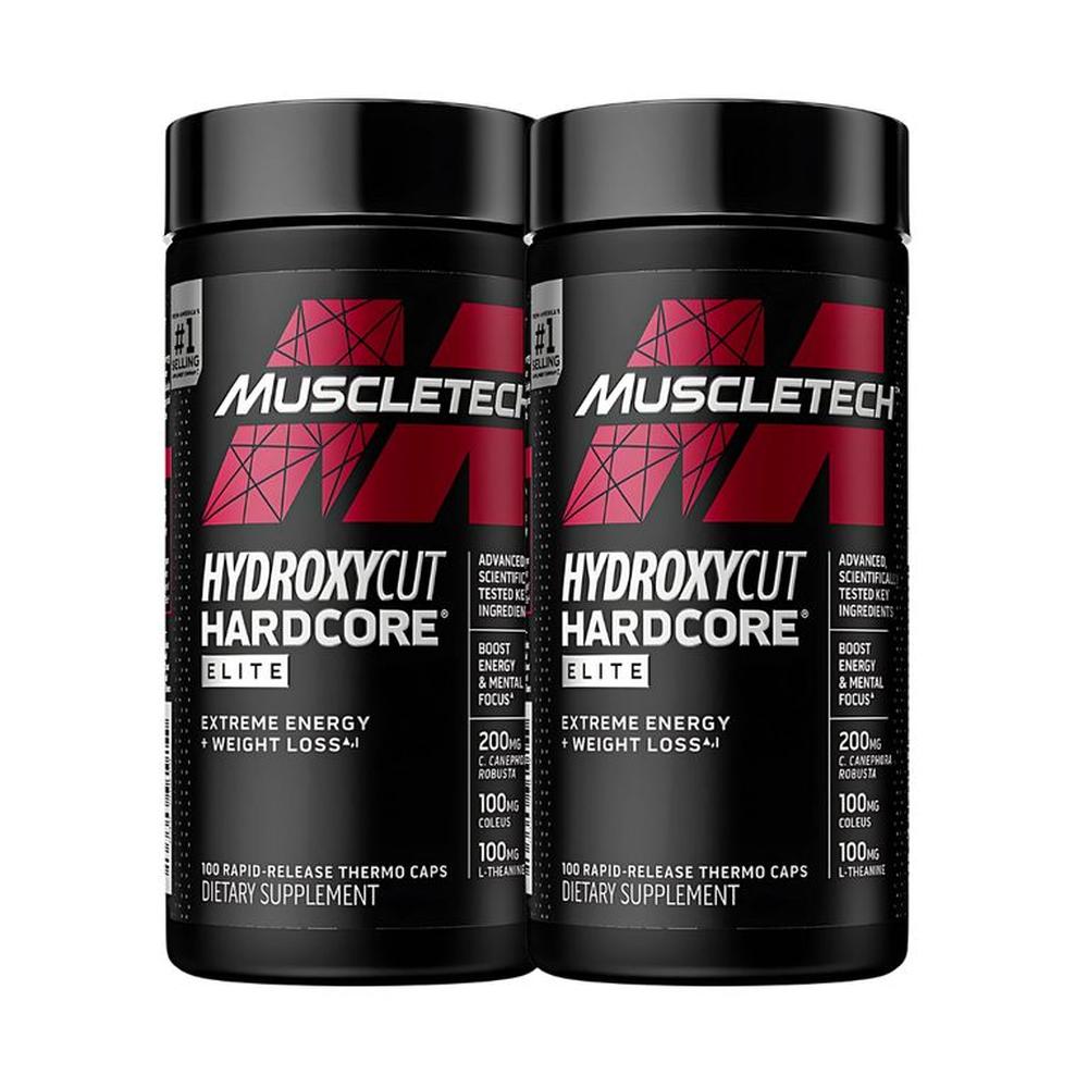 Hydroxycut Hardcore Elite 100 Caps Muscletech Pack x2