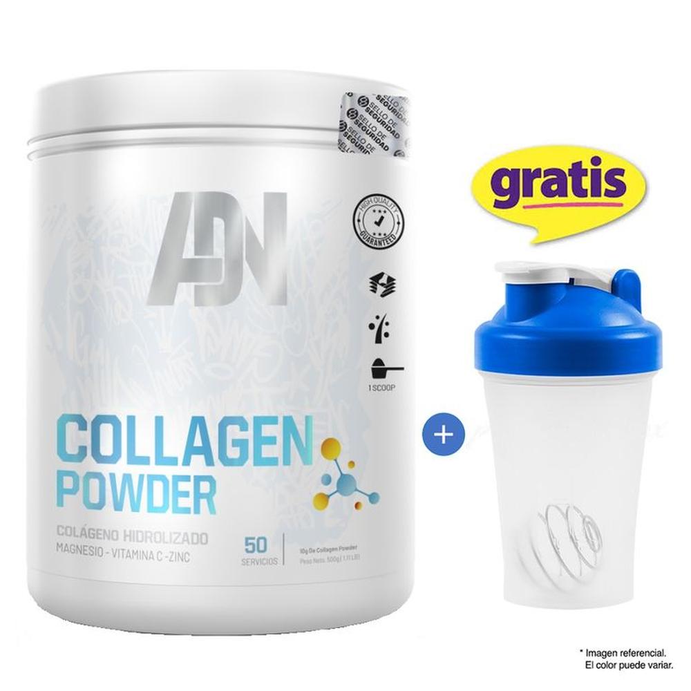 Colágeno Adn Collagen Powder 500 gr Fruit Punch + Shaker