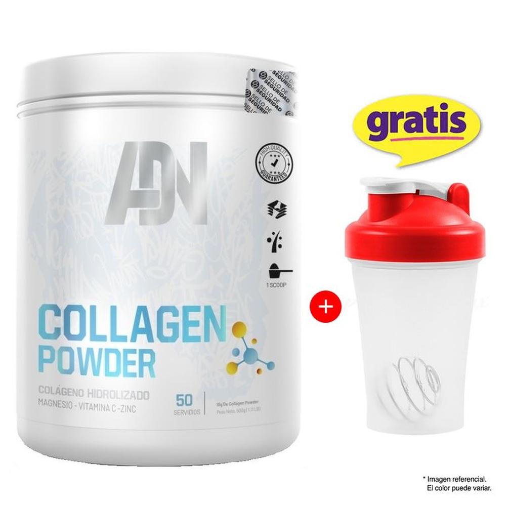 COLÁGENO ADN COLLAGEN POWDER 500GR FRUIT PUNCH + SHAKER