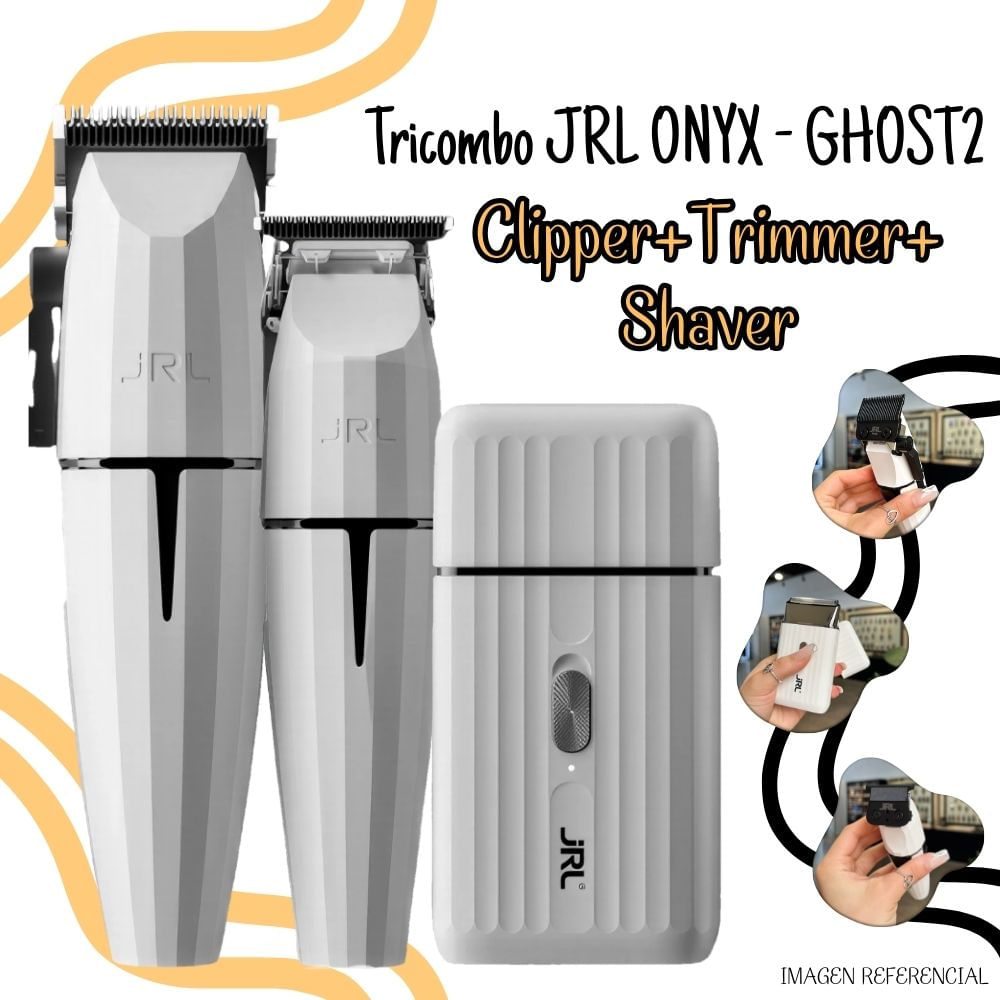 TRICOMBO JRL ONYX CLIPPER + TRIMMER + SHAVER - GHOST2