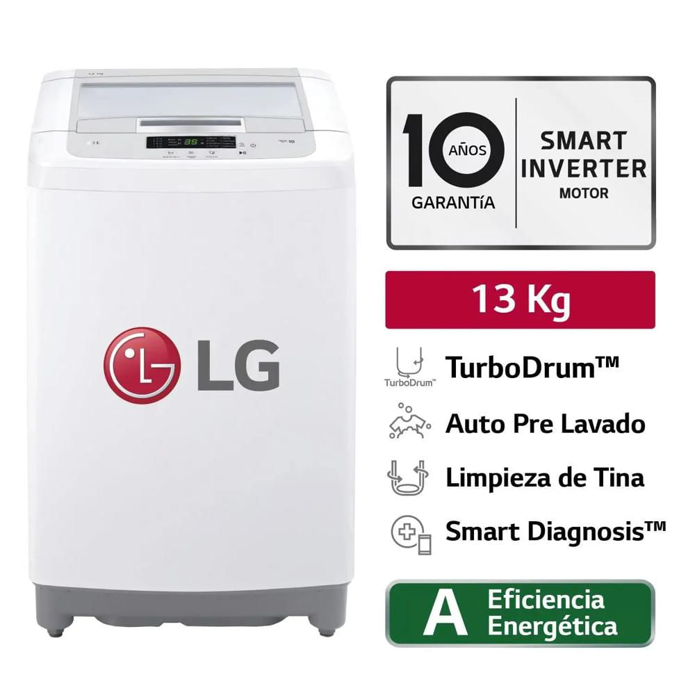 Lavadora LG 13 Kg Smart Motion Carga Superior WT13WPBK - Blanco