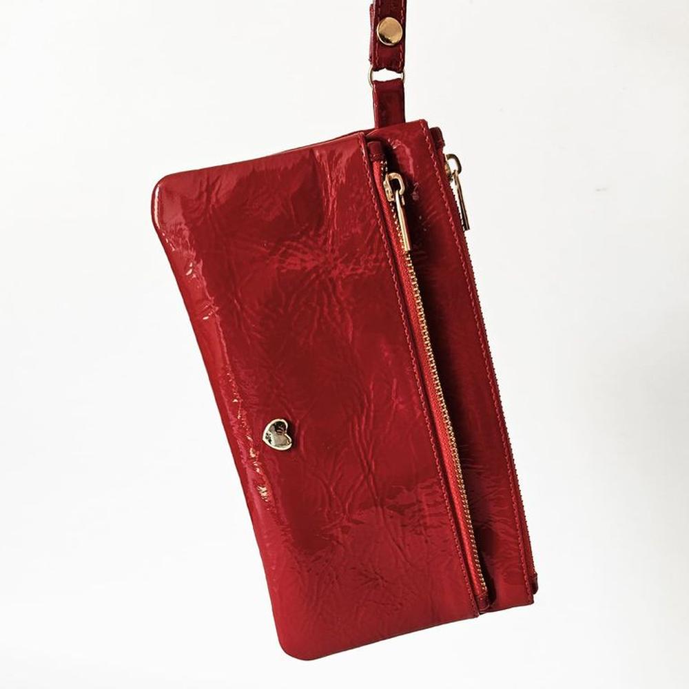 CARTERA DE MANO DE CUERO IRISABA PARA MUJER CASSANDRA ROJO
