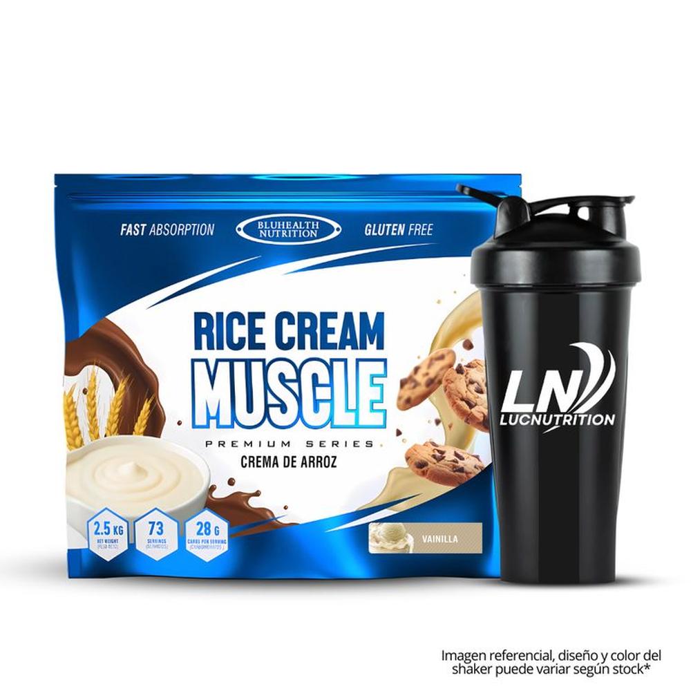 Crema de arroz 2.5 kg Bluhealth Nutrition Vainilla + Shaker