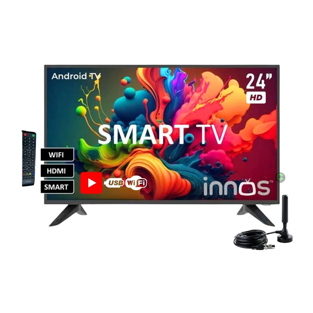 Televisor INNOS 24"" LED HD Smart TV S2402KU con Android y Antena HD