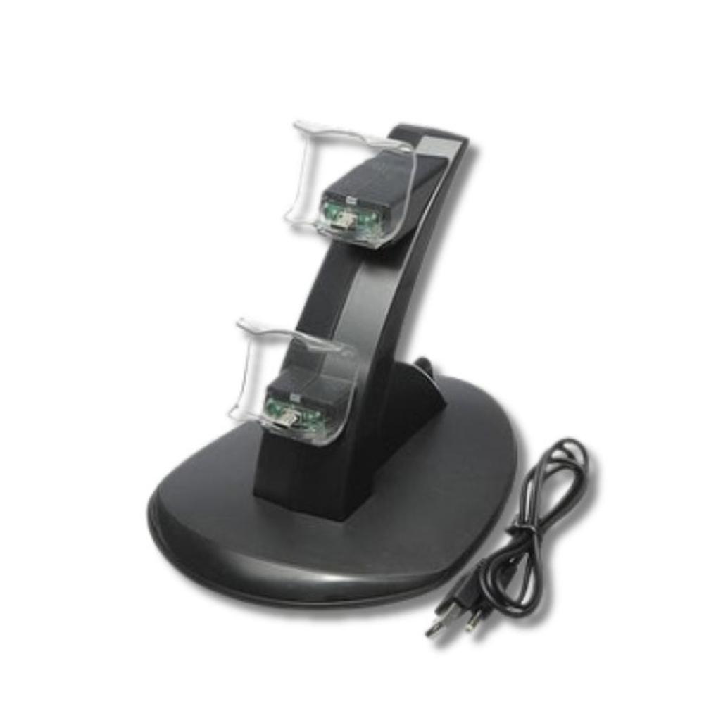 Cargador de mando LED Dual USB PS4 GENÉRICO.