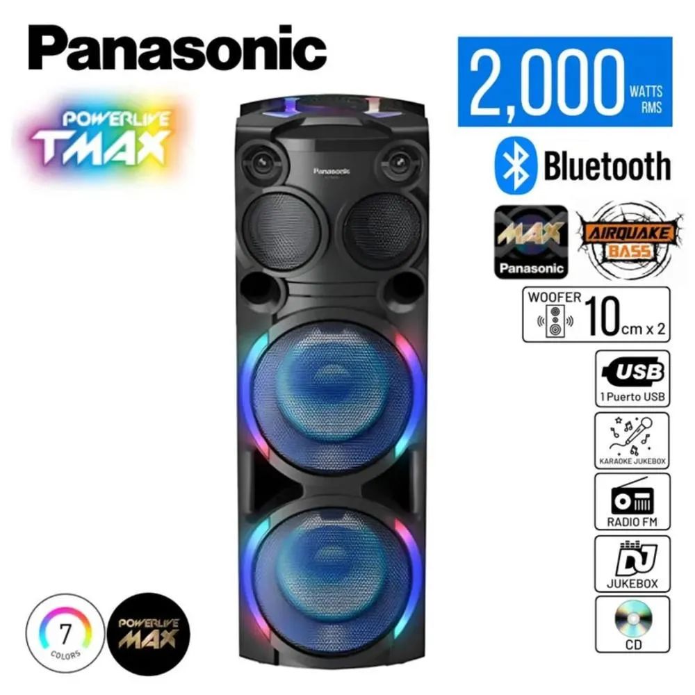 EQUIPO DE SONIDO PANASONIC 2000W ONE BOXSC-TMAX50PUK