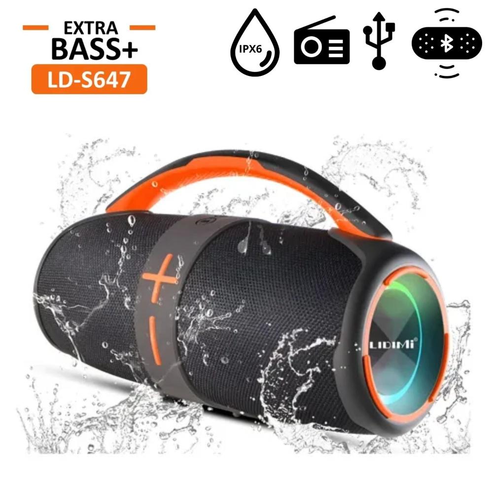 Parlante Portátil Lidimi LD_S647 con Protección IPX6 Luces RGB