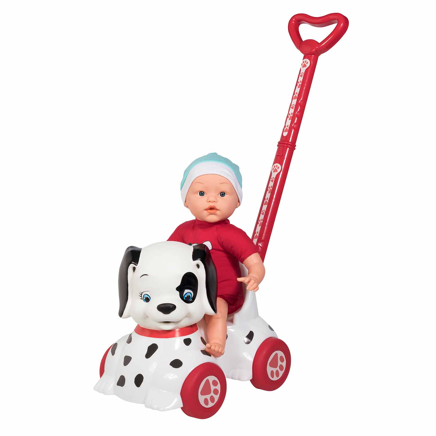 Muñeca Loko Toys Dollidalmat Con Andador De Dálmata 37 Cm