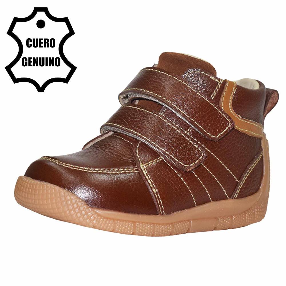 Zapato Pibe para Niño Bruno Kids de Cuero Roble Primeros Pasos