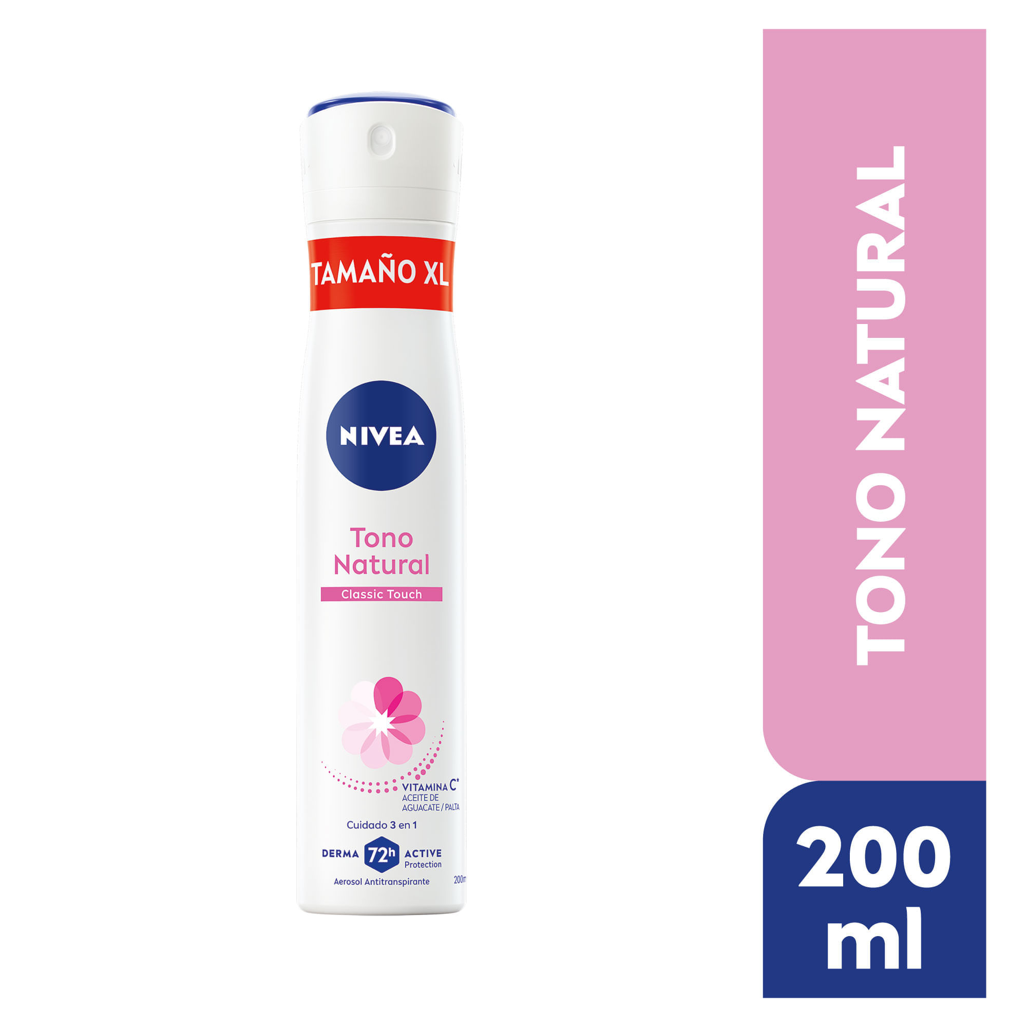 Desodorante para Mujer Spray NIVEA Tono Natural Classic Touch Frasco 200ml