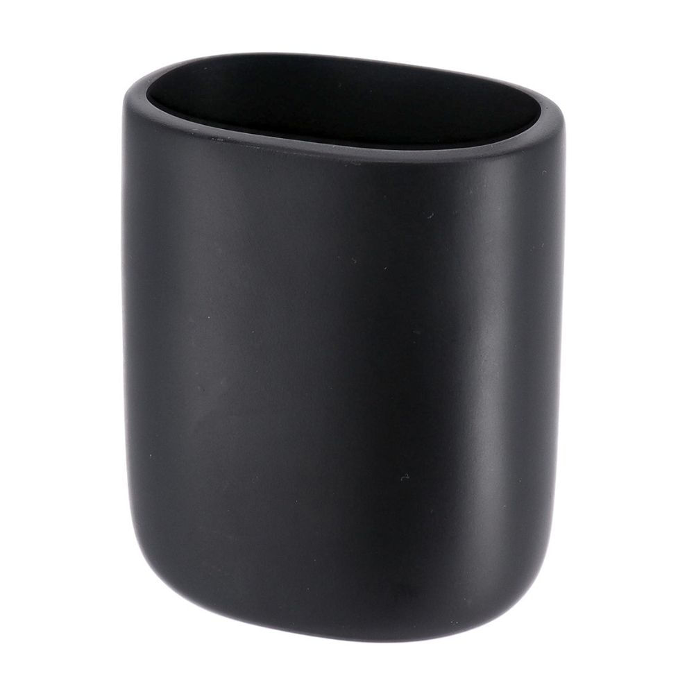 Vaso para baño Poliresina Oval Negro