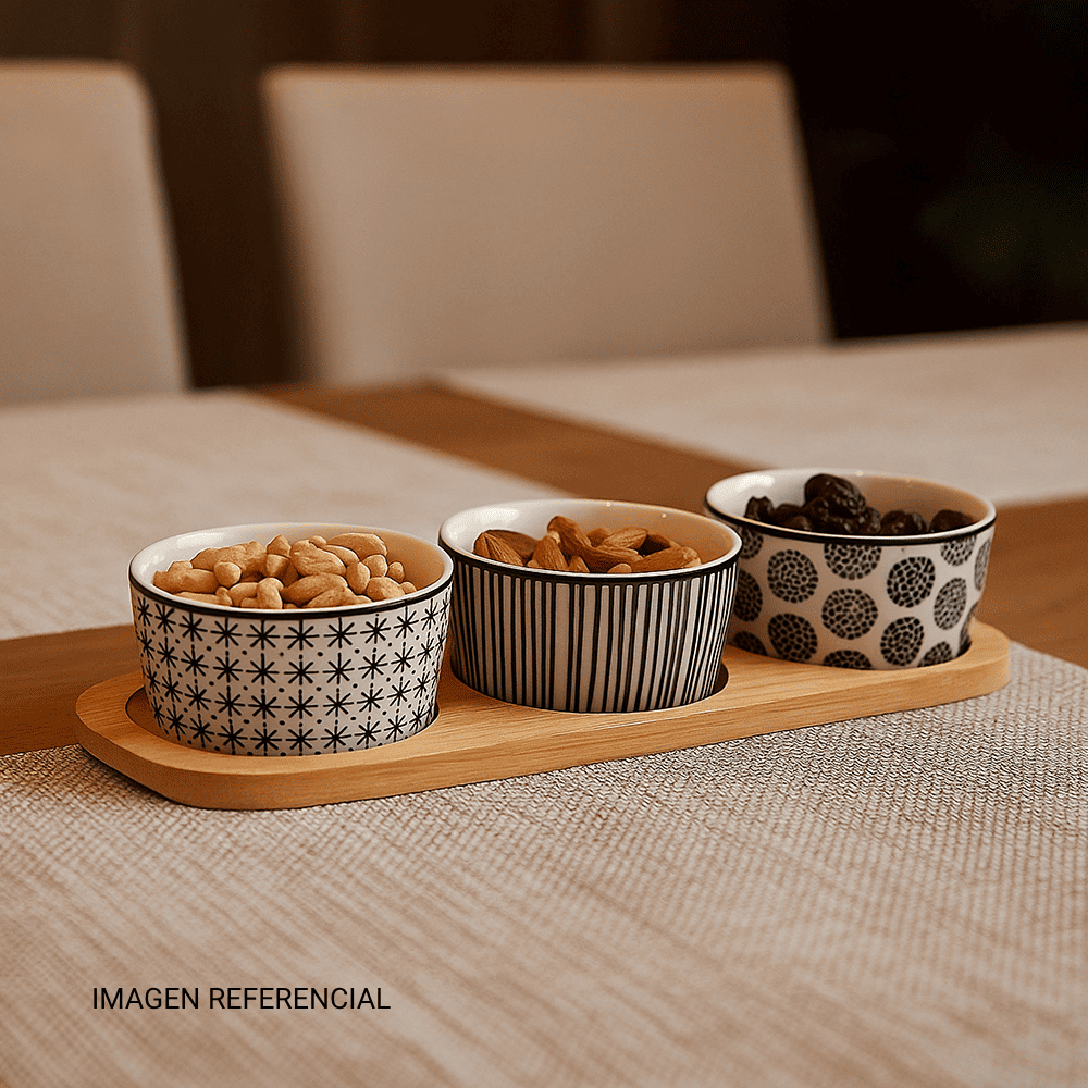 Juego Aperitivo de Bambú de 4 Piezas Urbano