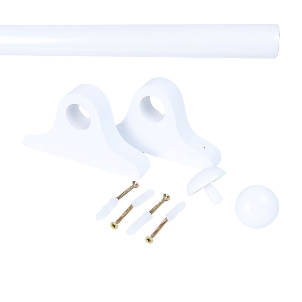 Pack cortinero de madera de 2.00m Blanco Orange