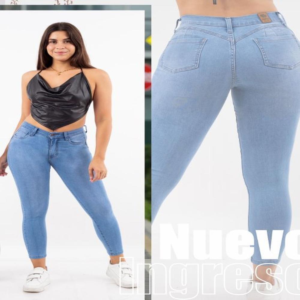 PANTALON SKINNY JEAN STRECH AZUL CLARO