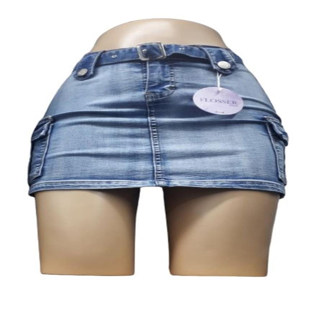 Mini falda jean para mujer