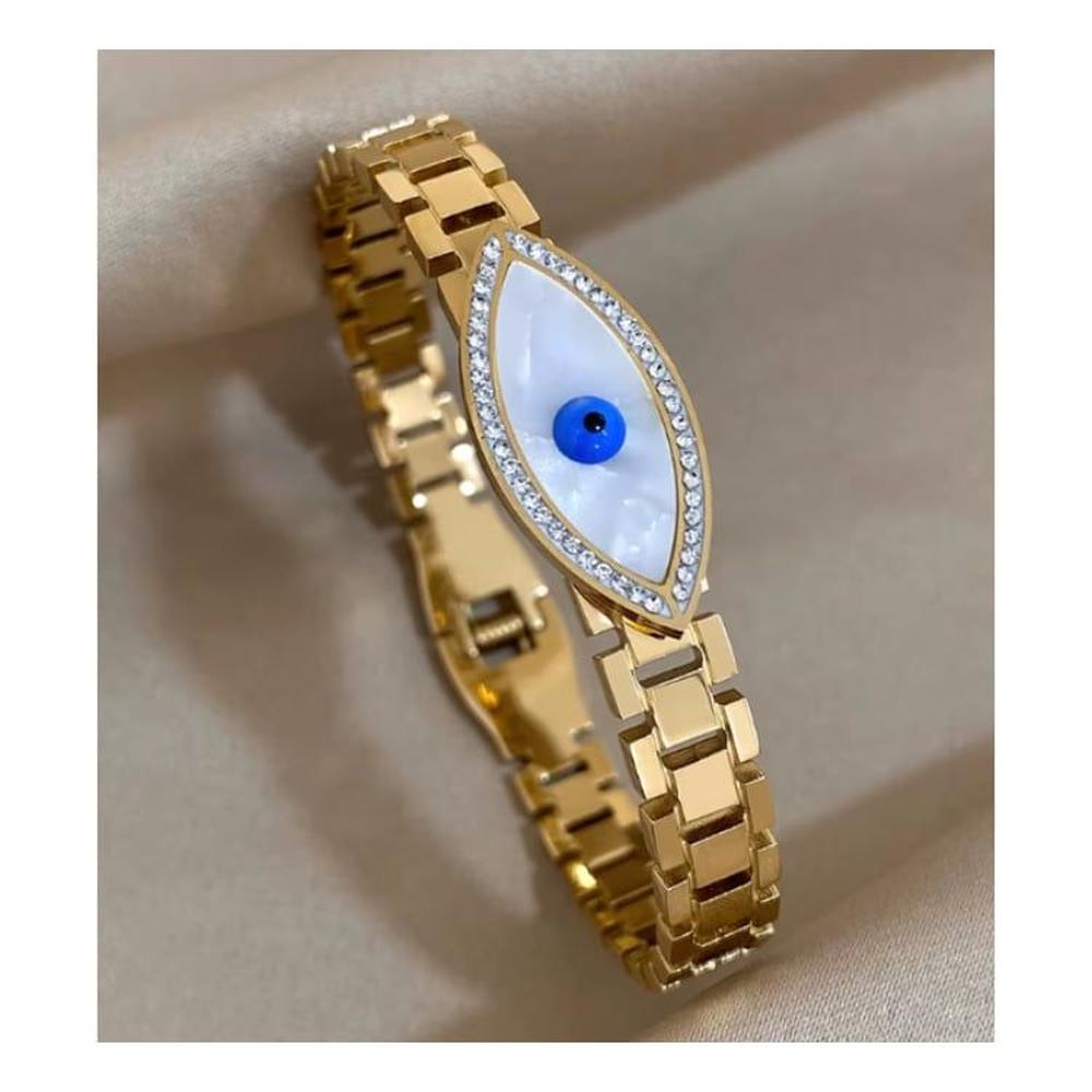 Pulsera de acero inoxidable - ojo turco