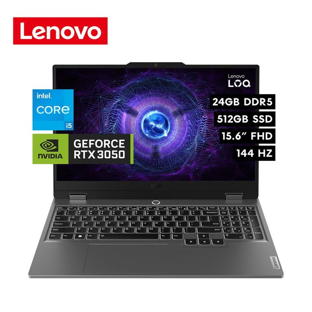 Laptop Lenovo LOQ 15IAX9 - Intel Core i5 12450HX 24GB 512GB NVIDIA RTX 3050 6GB 15.6? FHD 144Hz W11