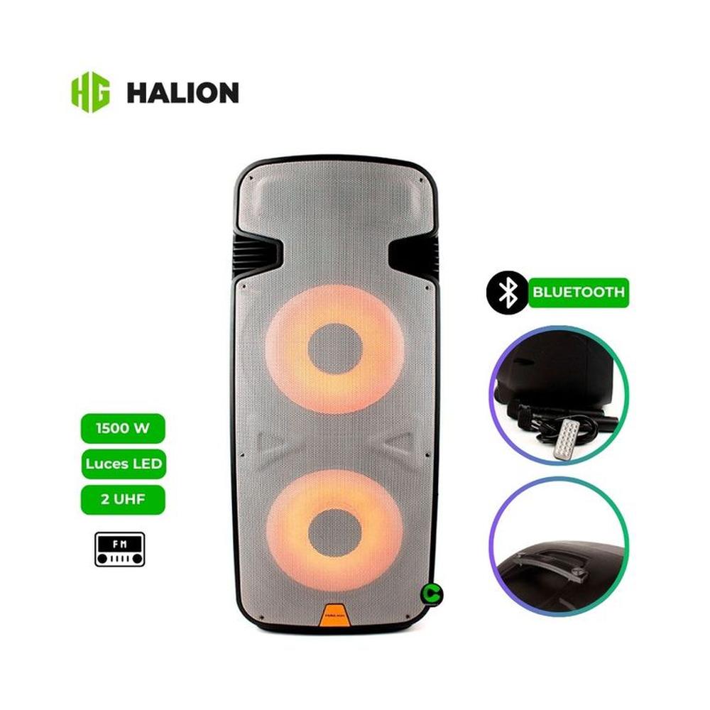 Parlante activo HALION PHA-215A  2UHF mic  AC/DC