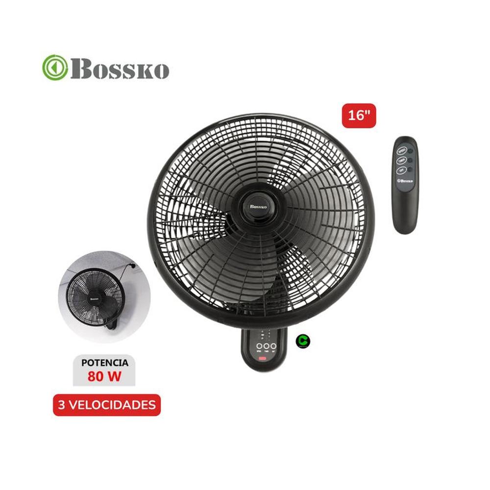 Ventilador De Pared Bossko 80W BK-8210PD con control