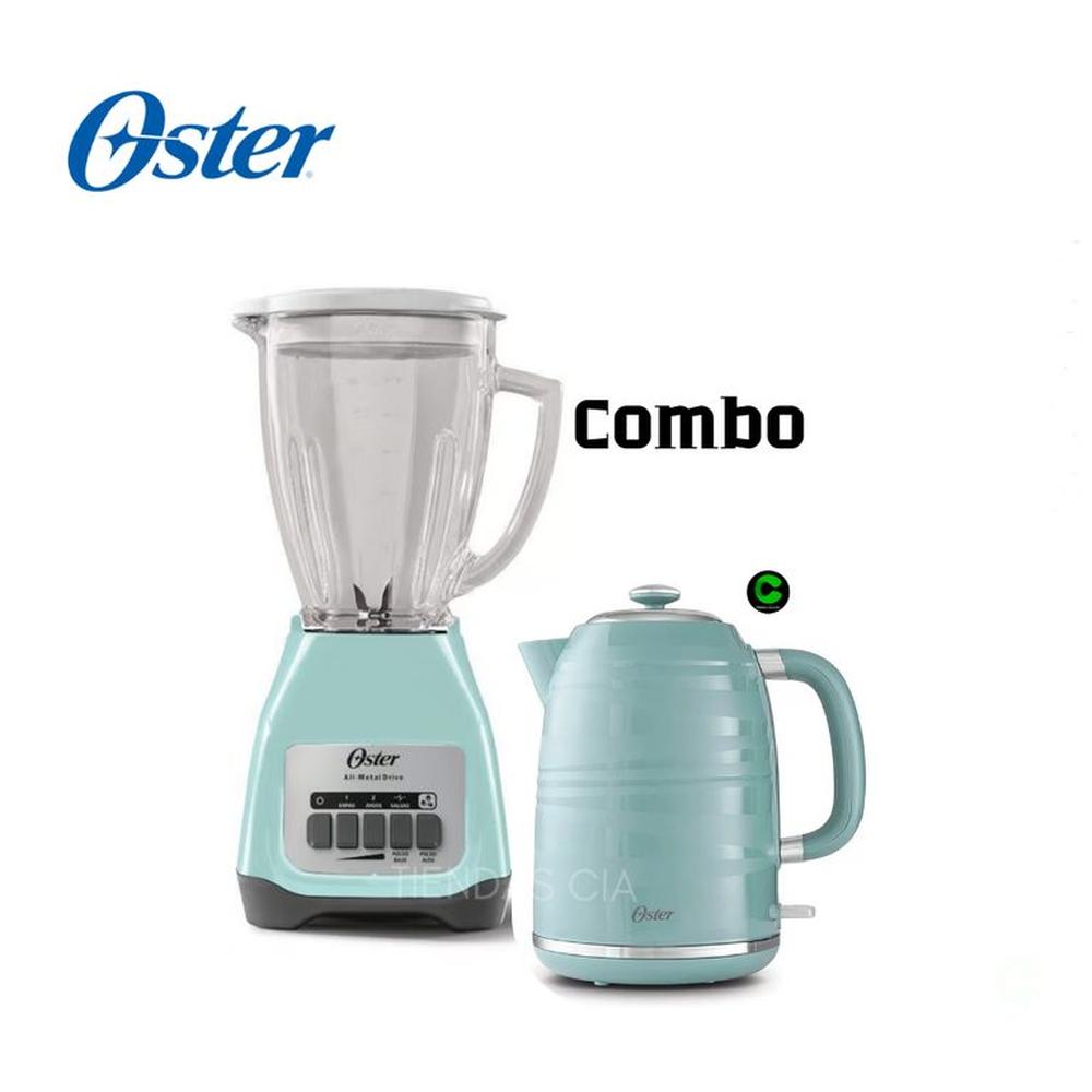 Combo Oster Licuadora BLSTKAGVPB 1.5 L + Hervidor BVSTKT4177V 1.7 L