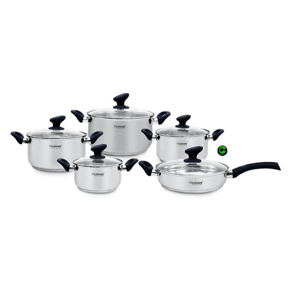 Juego de ollas LUISSANT Acero Inoxidable LU-1004R-IN 10Piezas