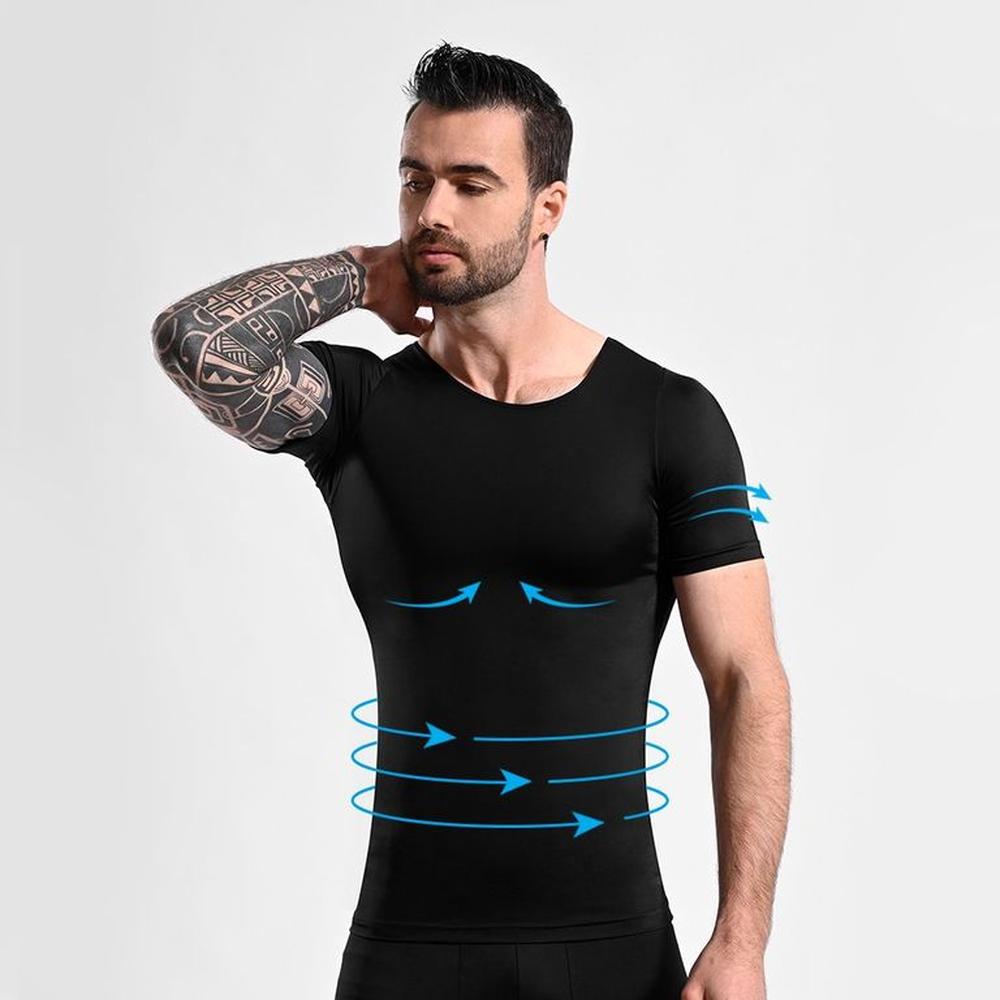 polo camiseta faja compresor cintura flacidez ginecomastia y abdomen