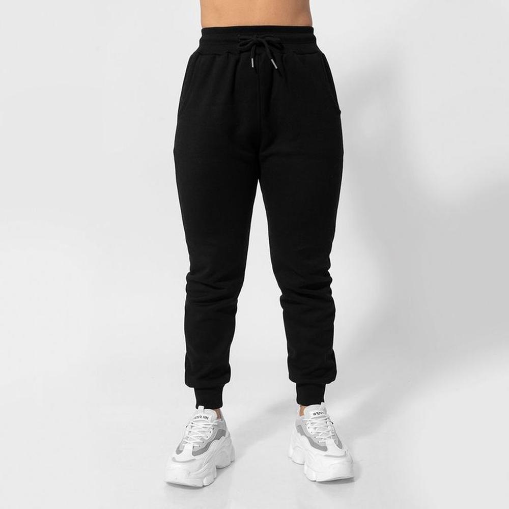 buzo jogger de algodón afranelado para mujer negro Arcoi