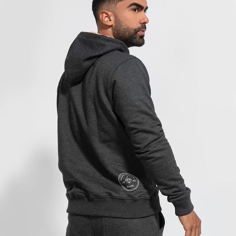 conjunto buzo de algodón polera y jogger para hombre gris Arcoi