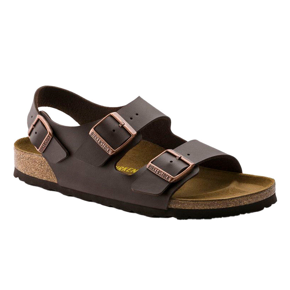 Sandalias Birkenstock Milano Birko Flor Dark Brown Regular Fit (34701-41)