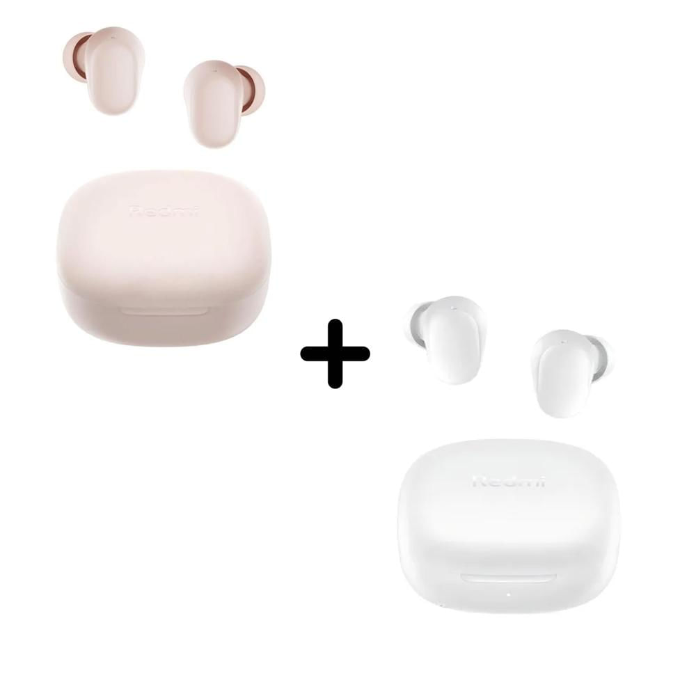 Combo Xiaomi Redmi Buds 6 Play Blanco + Buds 6 Play Rosado
