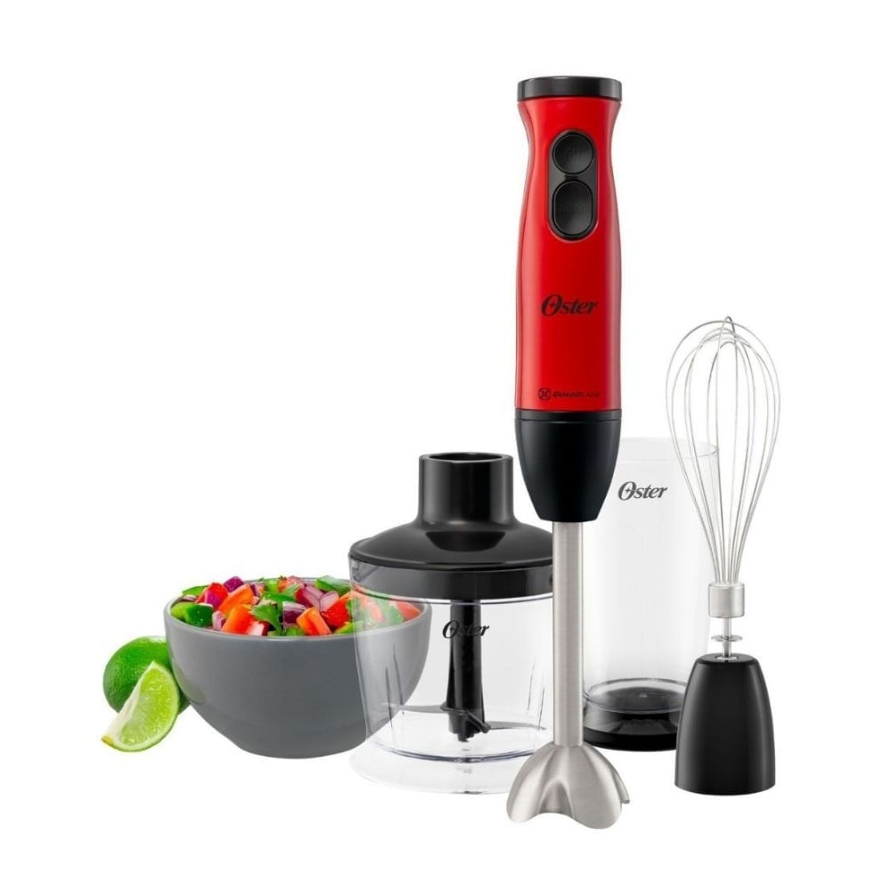 Batidora de Inmersión Oster con Accesorios Fpsthb460a-053 Rojo