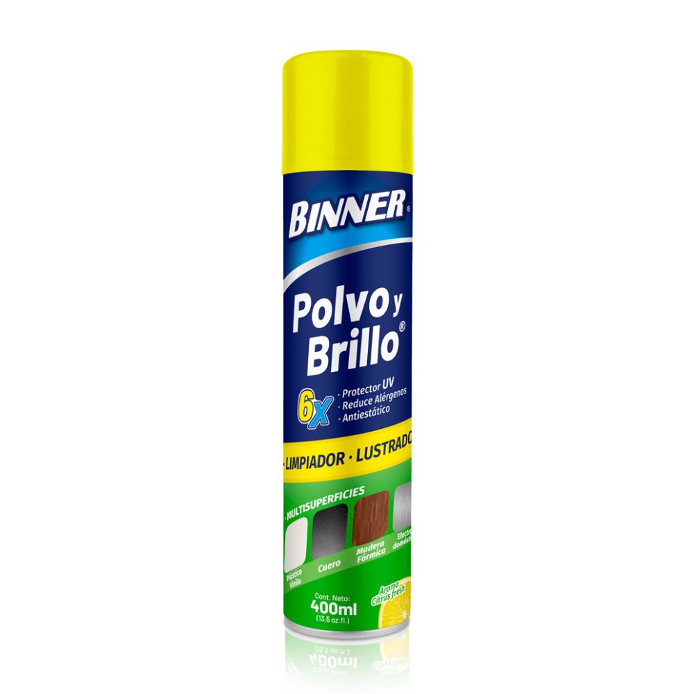 Limpiador Polvo Brillo Binner Citrus 400ml