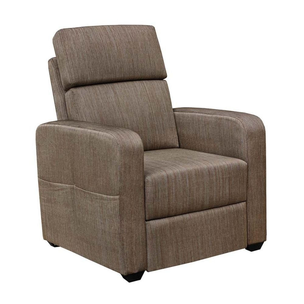 Sillón Reclinable Fe con bolsillo Marrón