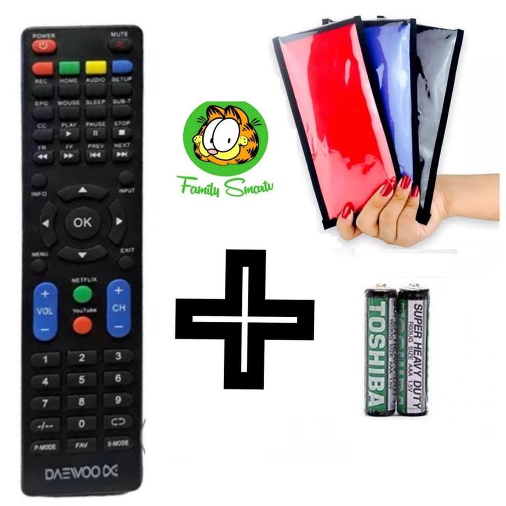 Control Remoto Daewo Para tv Smart Con Tecla Azul Pilas  Funda
