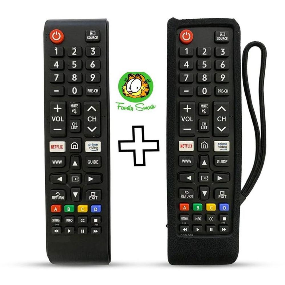 Control Remoto Para tv Samsung Smart Botón Amazon Prime  Funda negra