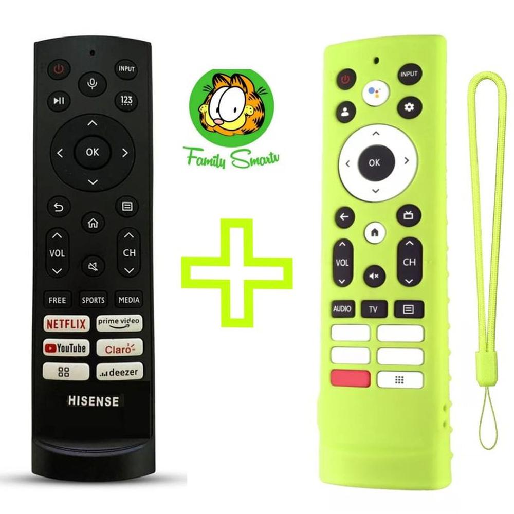 Control Remoto Para Hisense Smart Tv 2022 + Funda Verde