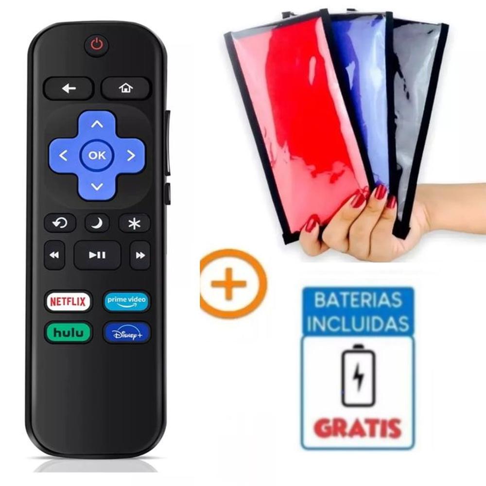 Control Remoto Roku Tv Integrado Tcl Onn Jvc Onn Funda
