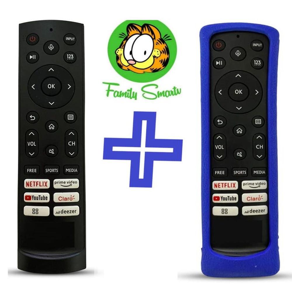 Control Remoto Para Hisense Smart Tv 2022 + Funda Azul Abierta